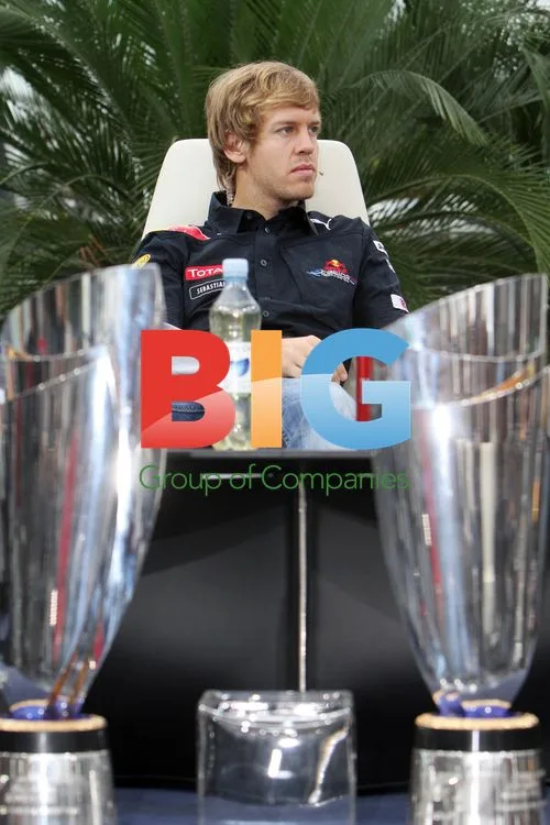 Sebastian Vettel and Mark Webber at Press Conference