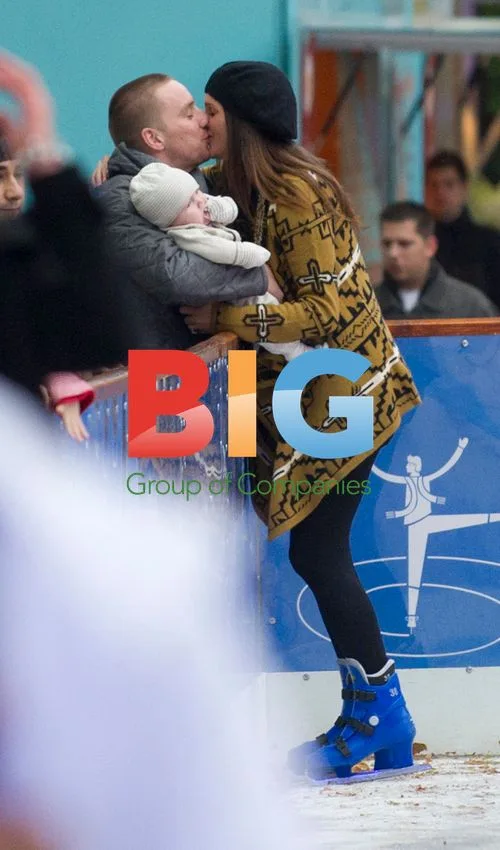 Danielle Lloyd and Jamie O'Hara Ice Skating