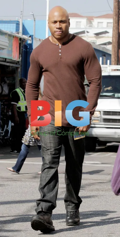 LL Cool J, Chris O'Donnell, Daniela Ruah filming NCIS