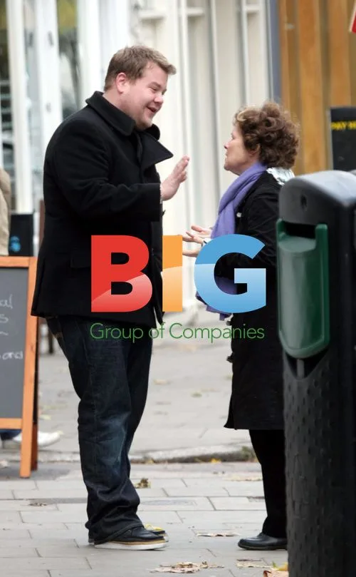 James Corden and Imelda Staunton Walk in London