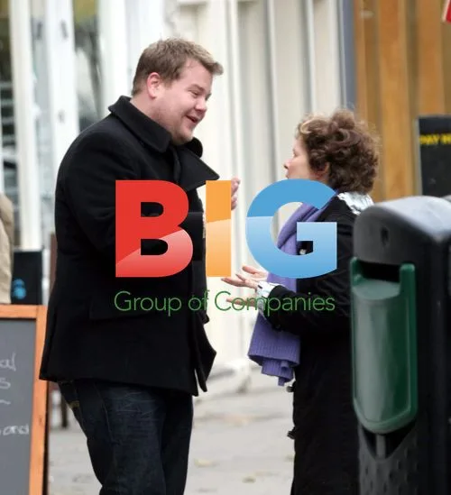 James Corden and Imelda Staunton in London