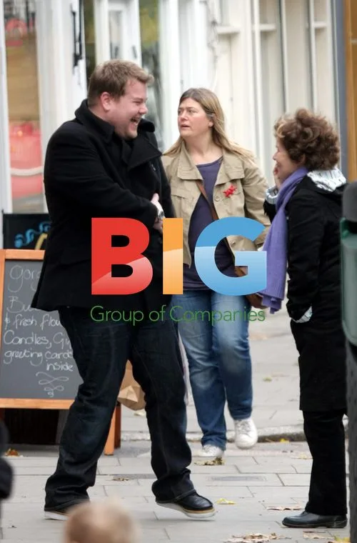 James Corden chats with Imelda Staunton in London