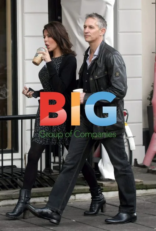 Gary Lineker and Danielle Lineker strolling in London