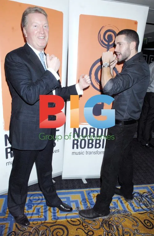 Frank Warren and Shayne Ward at Nordoff-Robbins Boxing Dinner