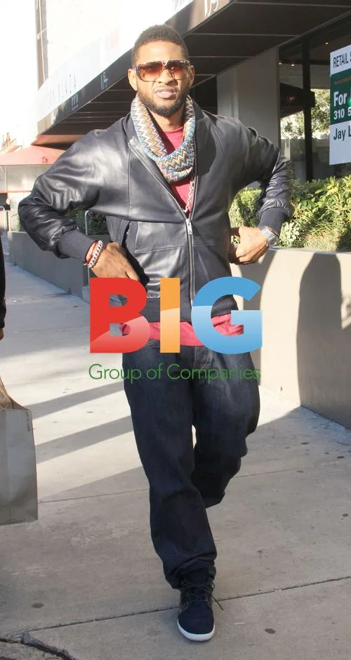 Usher with Bodyguard in Beverly Hills