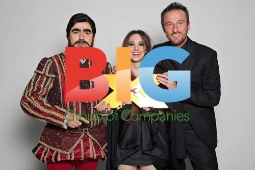 X Factor Winner Nathalie Poses with Francesco Facchinetti and Elio
