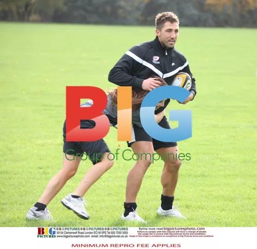 Gavin Henson and Katya Virshilas Practice Rugby Tackles