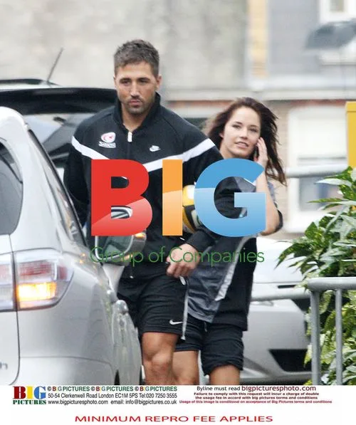Gavin Henson and Katya Virshilas Practice Rugby Tackles