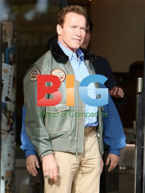 Arnold Schwarzenegger at Barney's in NYC