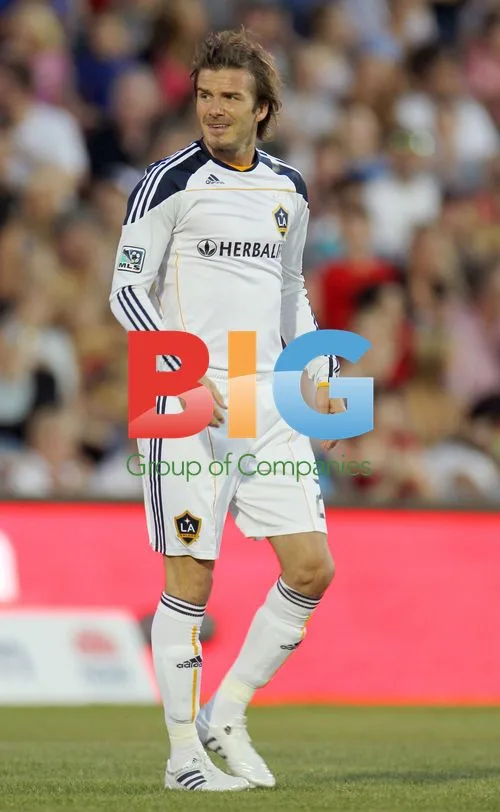 David Beckham at LA Galaxy vs Newcastle Jets