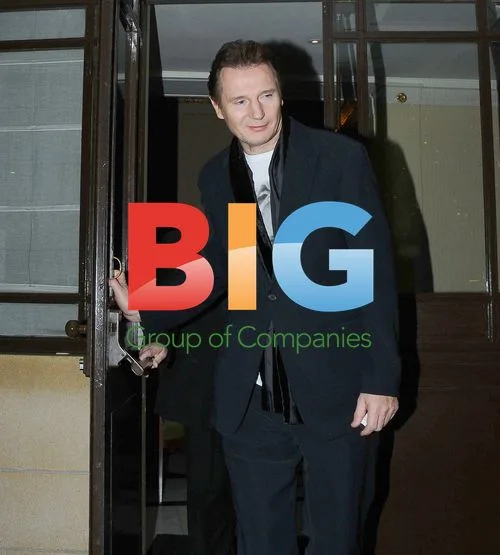 Liam Neeson leaving Dorchester Hotel