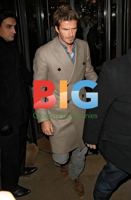 David Beckham Dines in Mayfair