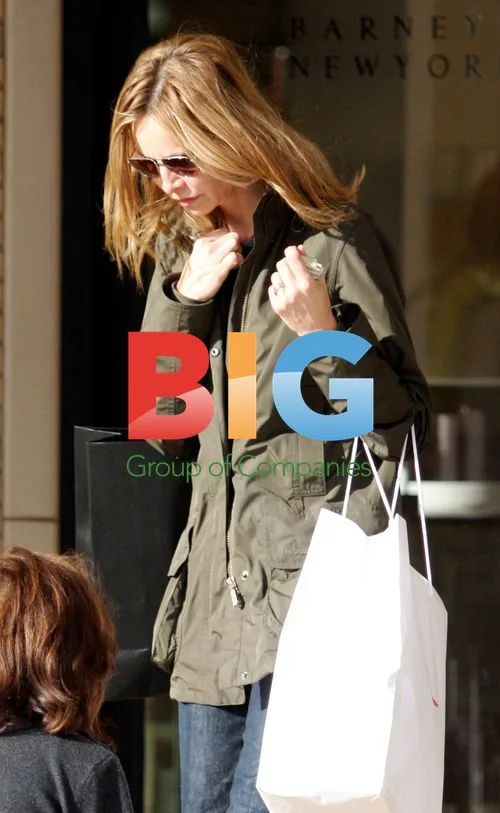 Calista Flockhart shopping in Beverly Hills