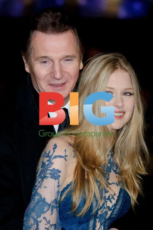 Liam Neeson and Laura Brent at 'Narnia' Premiere