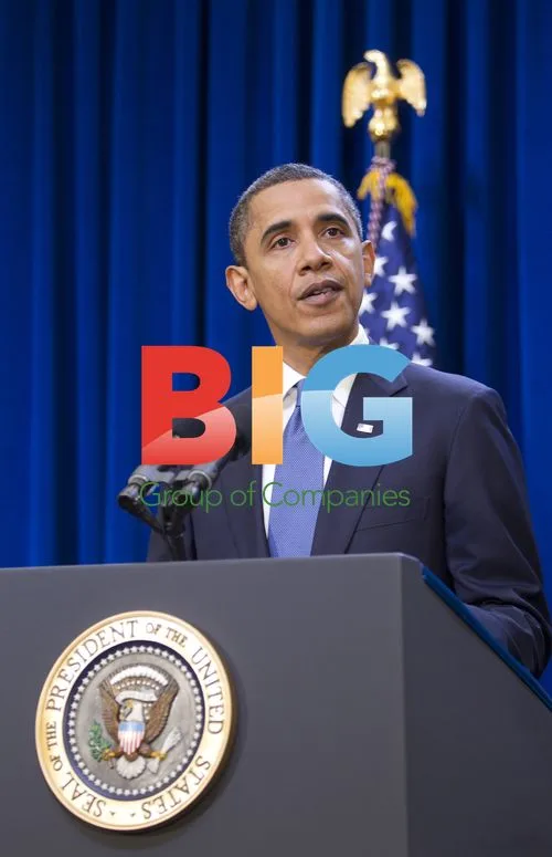 Obama Delivers Statement With Lip Stitches