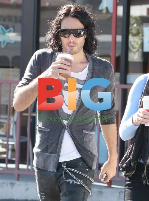 Russell Brand with friends at Red Rock