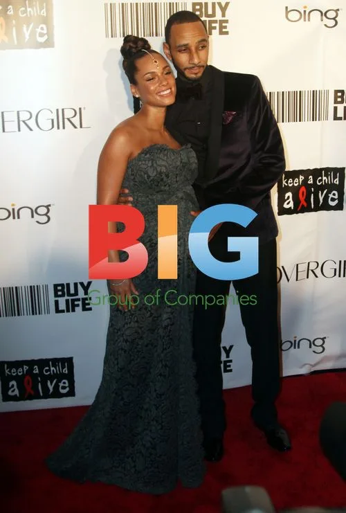 Alicia Keys and Swizz Beatz at Black Ball