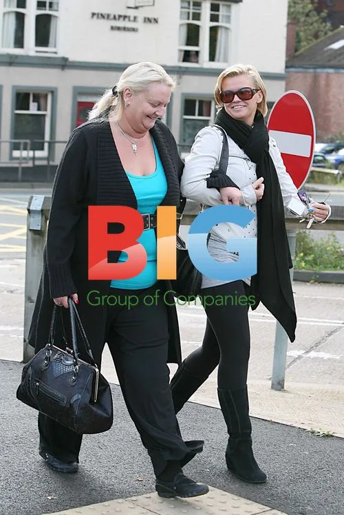 Kerry Katona Leaving Clinic with Mom