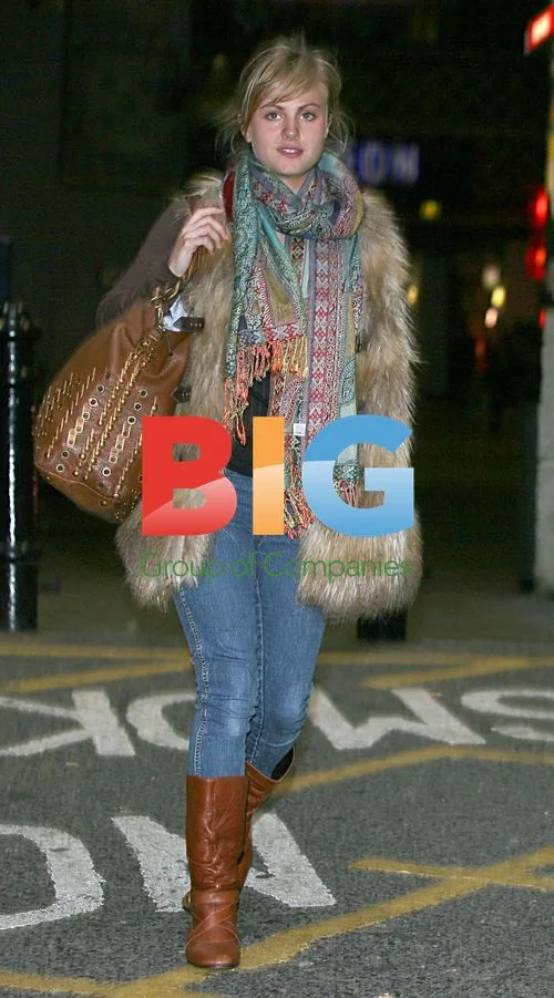 Tina O'Brien and Jared Murillo leaving Nandos in Manchester