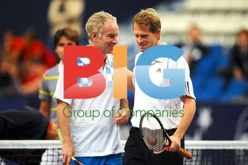 John McEnroe and Stefan Edberg at Lagardre Cup