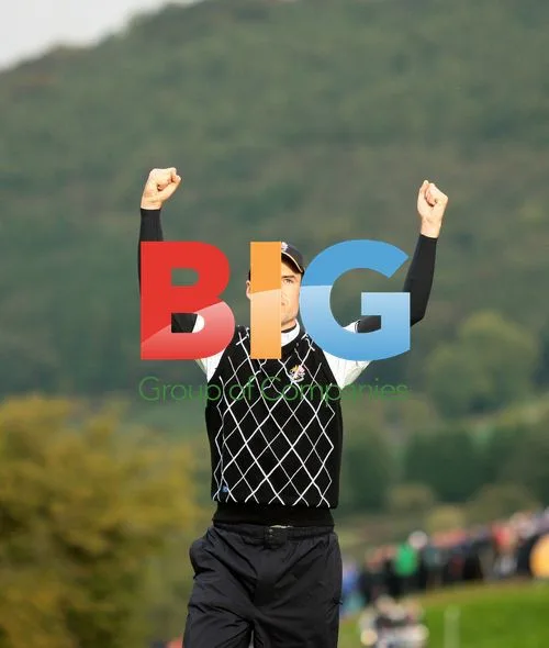 Team Europe's Ross Fisher Celebrates Ryder Cup Win