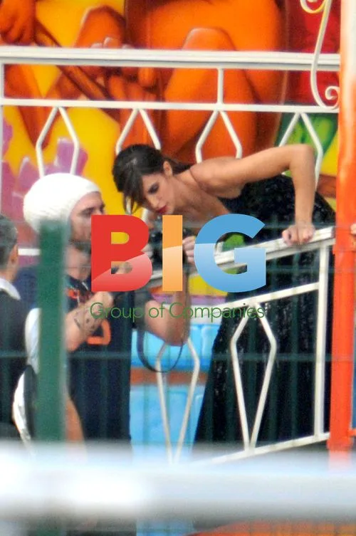 Elisabetta Canalis Photoshoot at Amusement Park
