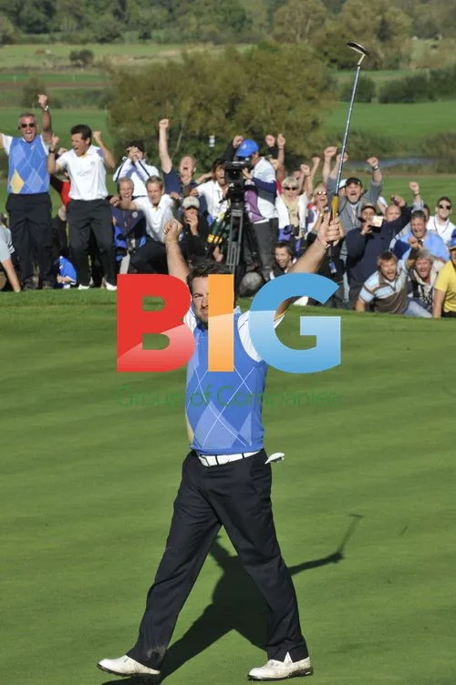 Graeme Mcdowell Celebrates 2010 Ryder Cup