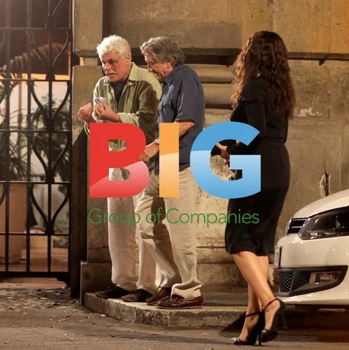 Robert De Niro and Monica Bellucci filming "Manuale D'amore 3"