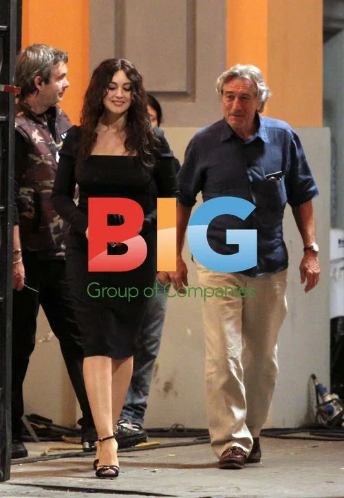 De Niro, Bellucci, and Placido on set for Manuale D'amore 3