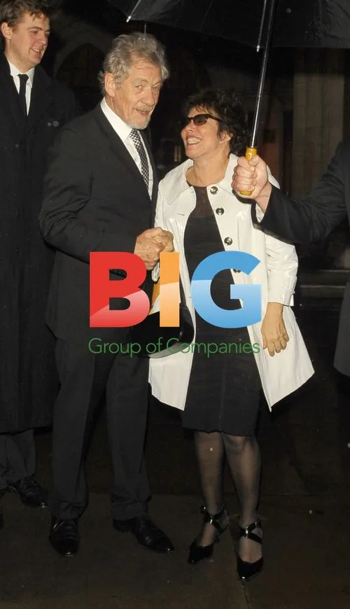 Sir Ian McKellen and Ruby Wax at Lebedev party in London