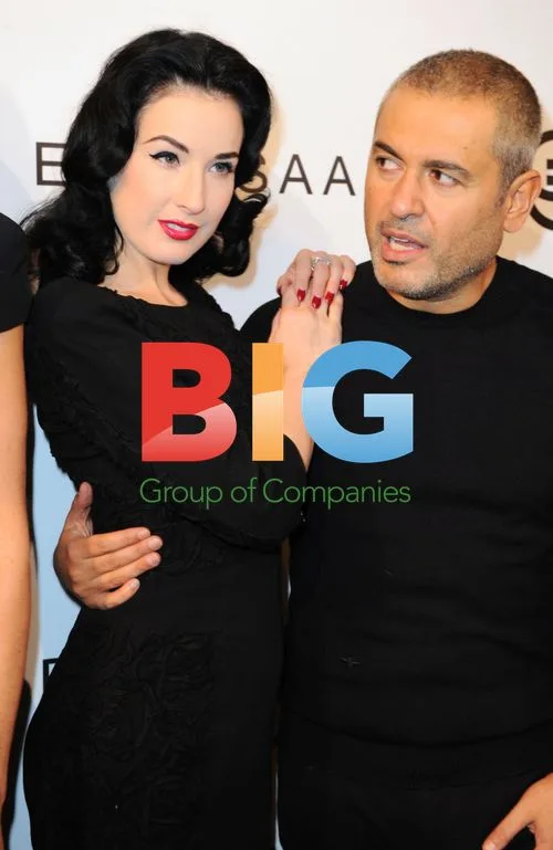 Dita Von Teese and Elie Saab at Paris Fashion Week