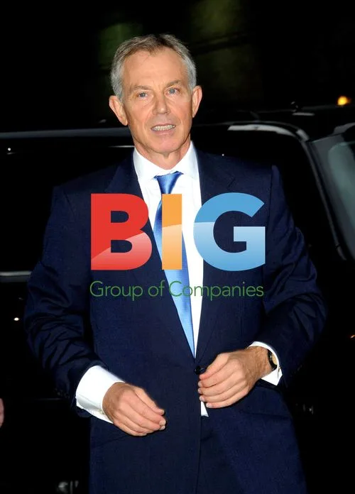 Tony Blair visits "Late Show" in NYC