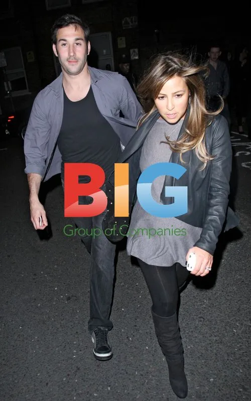 Rachel Stevens and Alex Bourne at Tinie Tempah album launch