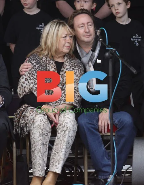 Julian & Cynthia Lennon at Peace Monument Unveiling