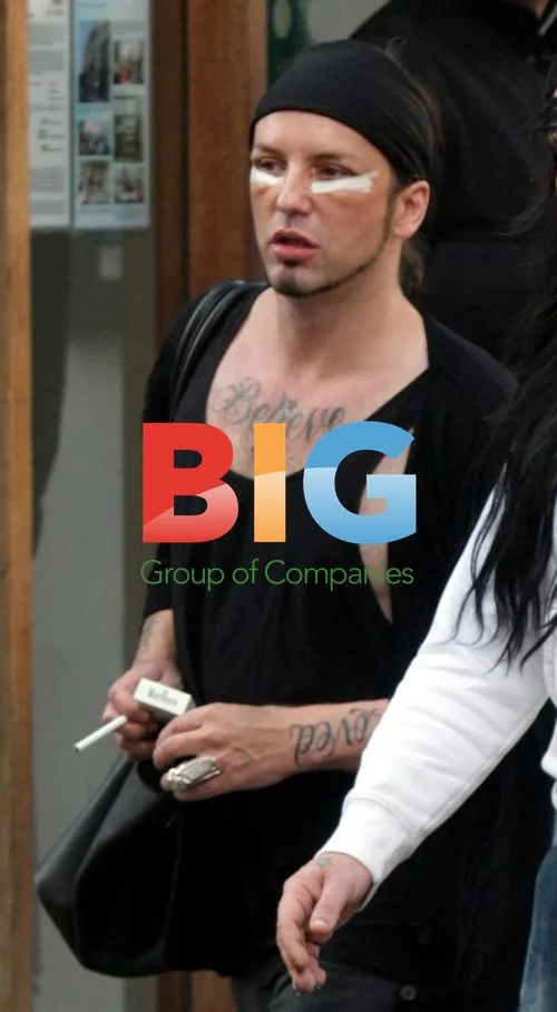 Pete Burns and Boyfriend Out in London