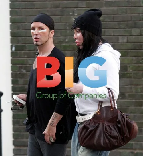 Pete Burns and Boyfriend Out and About in London