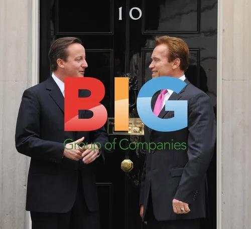 David Cameron Greets Arnold Schwarzenegger