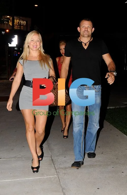 Chuck Liddell Leaves Boa Restaurant