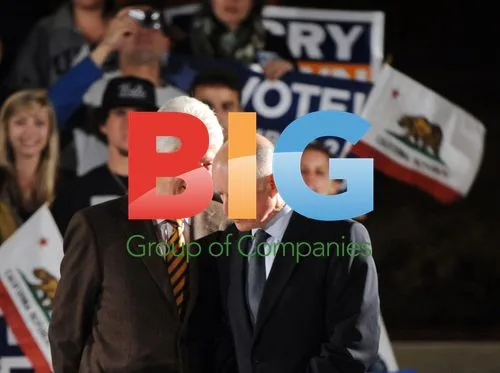 Bill Clinton and Jerry Brown at UCLA rally