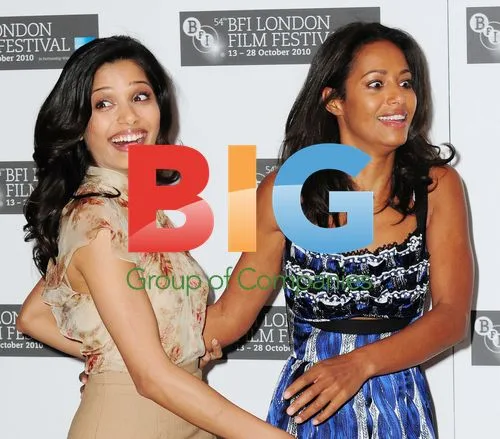 Rula Jebreal and Freida Pinto at Miral Photocall