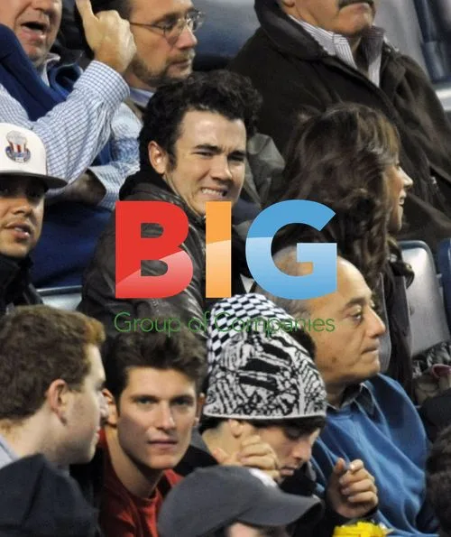 Kevin Jonas and wife Danielle at Yankee Stadium