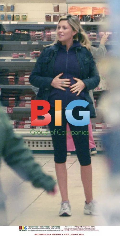 Pregnant model Abigail Clancy shopping