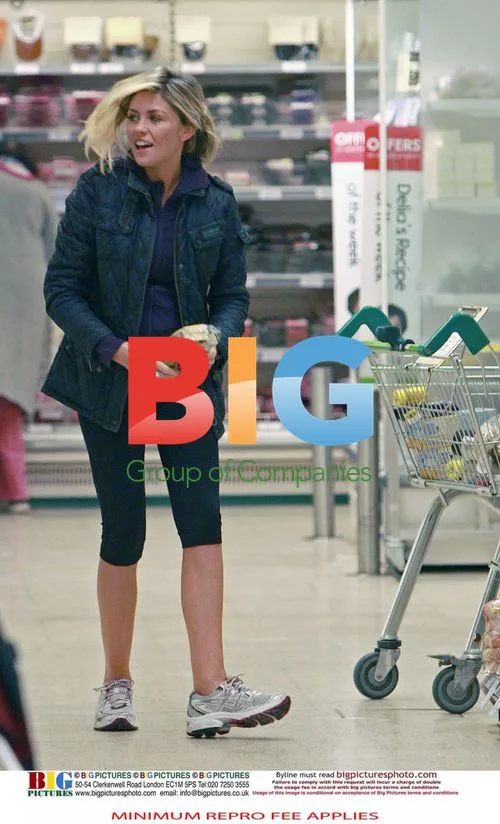 Pregnant model Abigail Clancy out shopping