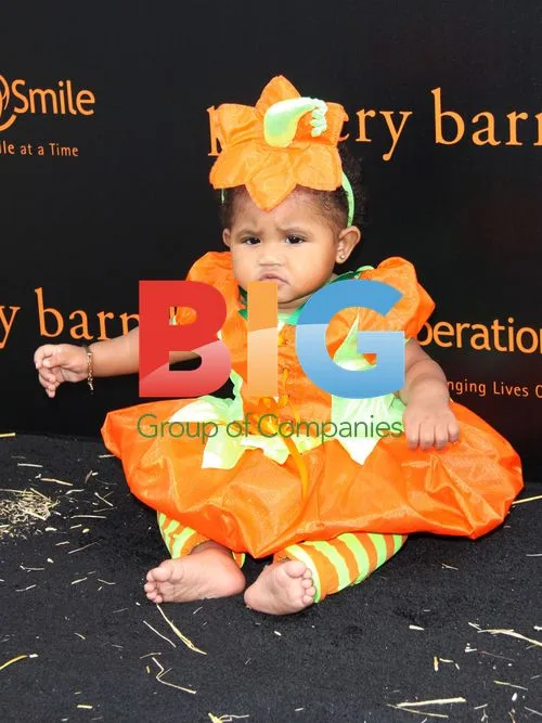 Christina Milian's daughter at Pottery Barn Kids event