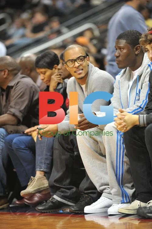 T.I. at Atlanta Hawks Game
