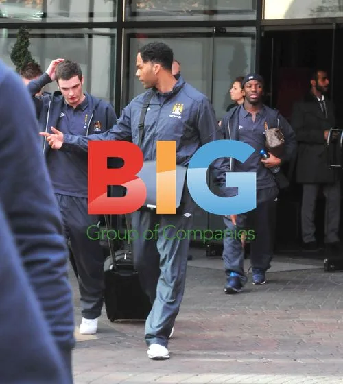 Manchester City Players Leaving Hotel