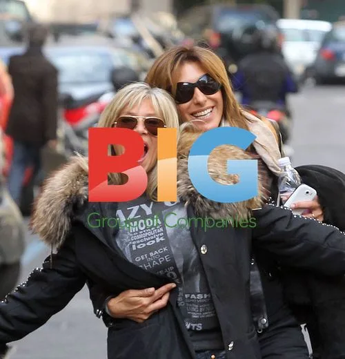 Samantha Fox and Sabrina Salerno at RAI Studios