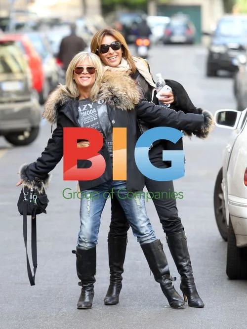 Samantha Fox and Sabrina Salerno at RAI Studios