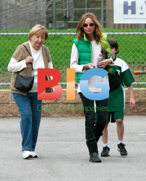 Calista Flockhart and son Liam in Los Angeles