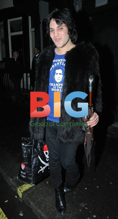 Noel Fielding and KT Tunstall leaving Groucho Club